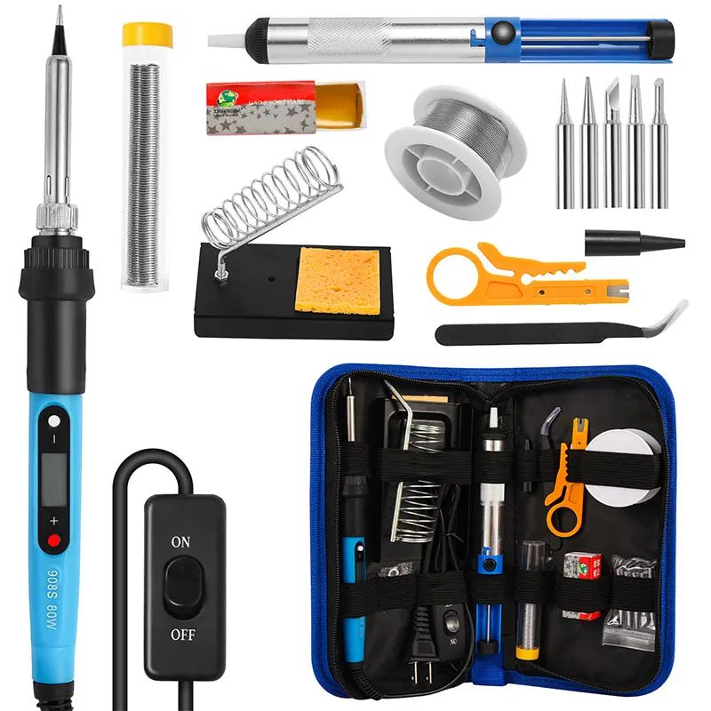 Kit Ferro de Solda com Estanho, Resina e Sugador